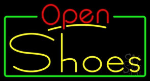 Yellow Shoes Open Neon Sign