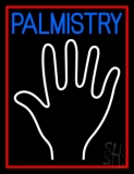 Blue Palmistry Red Border Neon Sign