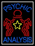 Blue Psychic Analysis With Logo Neon Sign