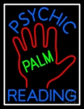 Blue Psychic Reading With Green Palm Neon Sign