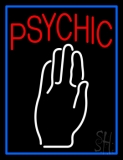 Blue Psychic With Palm Neon Sign
