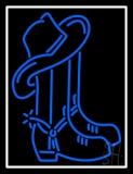 Cowboy Boots Logo Neon Sign