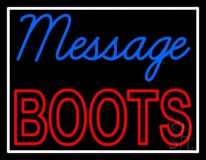 Custom Boots With Border Neon Sign