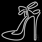 High Heels With Ribbon Neon Sign