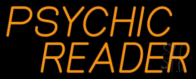 Orange Psychic Reader Neon Sign