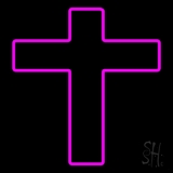 Pink Christian Cross Neon Sign