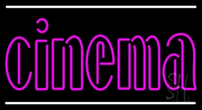 Pink Cinema With Line Neon Sign