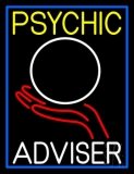 Psychic Adviser Crystal Logo Neon Sign
