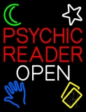 Psychic Reader Open Block White Border Neon Sign