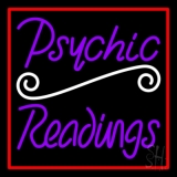 Purple Psychic Readings With Red Border Neon Sign