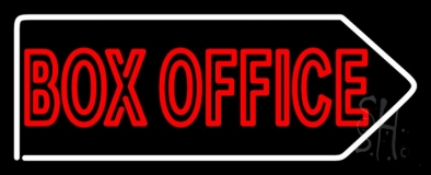 Red Doubl Stroke Box Office Neon Sign