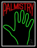 Red Palmistry White Border Neon Sign
