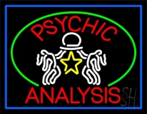 Red Psychic Analysis With Logo Neon Sign