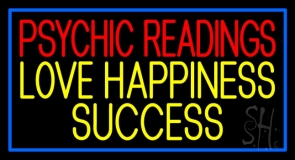 Red Psychic Readings Yellow Love Happiness Success Neon Sign