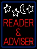 Red Reader And Advisor Neon Sign