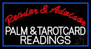Red Reader And Advisor White Palm And Tarot Card Readings Neon Sign