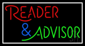 Red Reader And Green Advisor Neon Sign