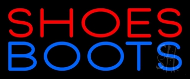 Red Shoes Blue Boots Neon Sign