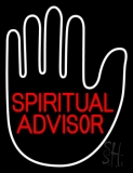 Red Spiritual Advisor With Palm Neon Sign