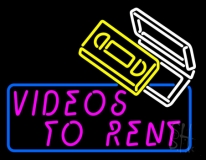 Videos To Rent Neon Sign