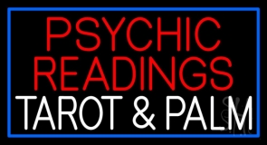 White Psychic Readings White Tarot And Palm Neon Sign