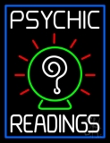 White Psychic Readings With Border Neon Sign