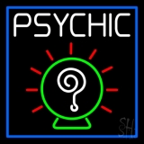White Psychic With Border Neon Sign