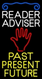 White Reader Advisor Yellow Past Present Future Neon Sign
