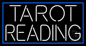 White Tarot Reading Neon Sign