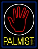 Yellow Palmist Block With Logo Neon Sign