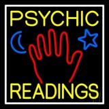 Yellow Psychic Readings With Palm Neon Sign