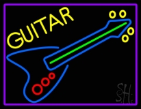 Blue Guitar 4 Neon Sign