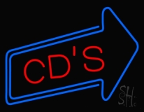 Cds With Arrow Neon Sign