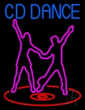 Cd With Dancing Couple Neon Sign