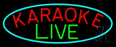 Cursive Karaoke Live Neon Sign