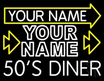 Custom 50s Diner Block Neon Sign