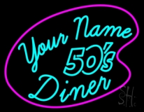Custom Turquoise 50s Diner Neon Sign