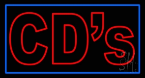 Double Stroke Red Cds Neon Sign