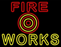 Double Stroke Stylish Fireworks Neon Sign