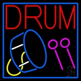 Drum With Stick Neon Sign