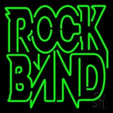 Green Double Stroke Rock Band Neon Sign