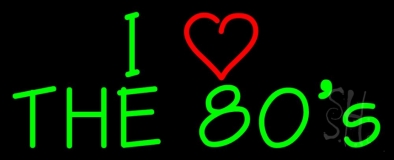 Green Love 80s Neon Sign
