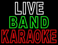 Live Band Karaoke Neon Sign