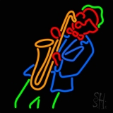 Man Playing Saxophone Neon Sign