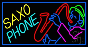 Man With Saxophone Neon Sign