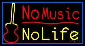 No Life No Music Neon Sign