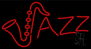 Orange Jazz Logo Neon Sign