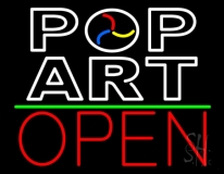 Pop Art With Open Neon Sign