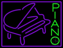 Purple Piano Neon Sign