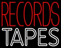 Records Tapes Neon Sign